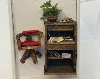 Dolls House  - Handmade   Desk and Chair