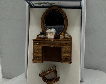 Dolls House 1/48th - Dressing Table and stool
