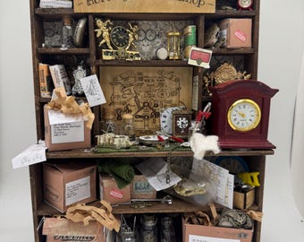 Dolls House Miniatures - 1/12th Horologists Workshop desk