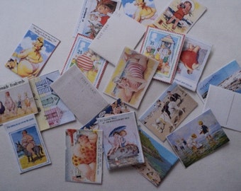 Dolls House Miniatures - 1/12th Seaside Postcards
