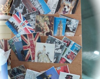 Dolls House Miniatures - 1/12th London / Royal Postcards in Rack