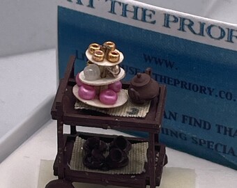 Dolls House 1/48th / 1:48 /Quarter Scale - Afternoon Tea Trolley