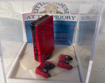 Dolls House Miniatures- Play Station (red)