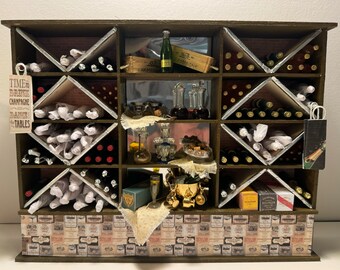 Dolls House Miniatures - 1/12th Wine And Champagne Rack / shelf