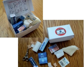 Dolls House Miniatures - 1/12th First Aid /Medicines box