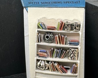 DOLLS HOUSE MINIATURES - 1/48 - 1:48 - 1/4" - Quarter Inch Scale - Bookcase