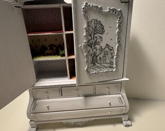 Dolls House Miniatures - 1/12 Dutch Baby Cabinet / Dollshouse