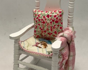 Dolls House Miniatures - Beatrix Potter Rocking Chair -Benjamin Bunny