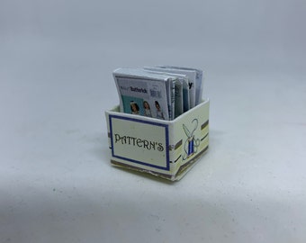 Dolls House Miniatures - Sewing Patterns Box