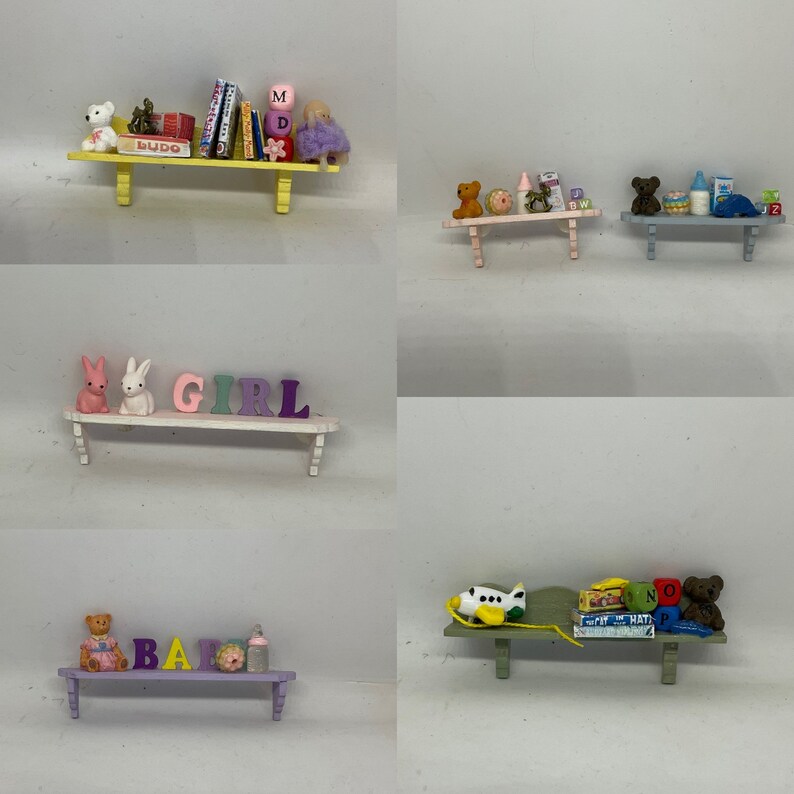 Dolls House Miniature Toy Wall Shelf X1 Etsy