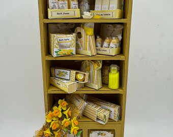 Dolls House Miniatures - 1/12th Primrose Perfume shop Shelves