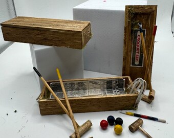 Dolls House Miniatures - 1/12th  - Croquet Box x1