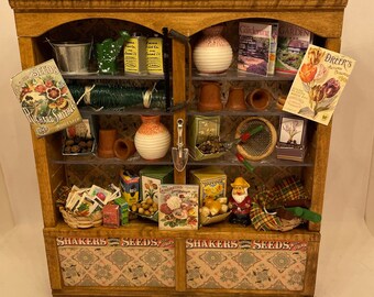 Dolls House Miniatures - Gardeners Shelves