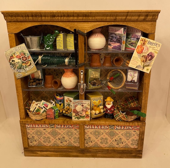 Dolls House Miniatures Gardeners Shelves Etsy