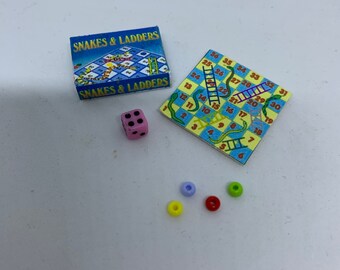 Dolls House Miniatures- 1/12th Snakes and Ladders Set