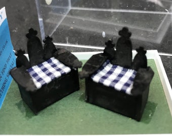 Dolls House 1/48th - s/2 gothic chairs  -