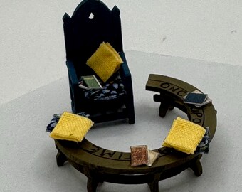 Dolls House 1/48th - Story Tellers Chair and Bench