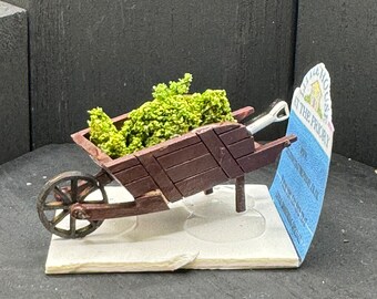 Dolls House Miniatures ( 1/48th - 1:48th - 1/4" - Quarter Inch Scale )  - wheelbarrow