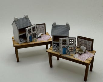 DOLLS HOUSE MINIATURES -   1/24th / 1:24th / Half Inch Scale  - dolls house making table x 1
