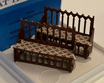 Dolls House 1/48th - s/2 Bench Seats /Pews