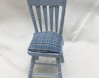 Dolls House Miniatures - Light Blue Chair