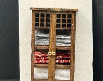 Dolls House  1/48th Linen Cupboard