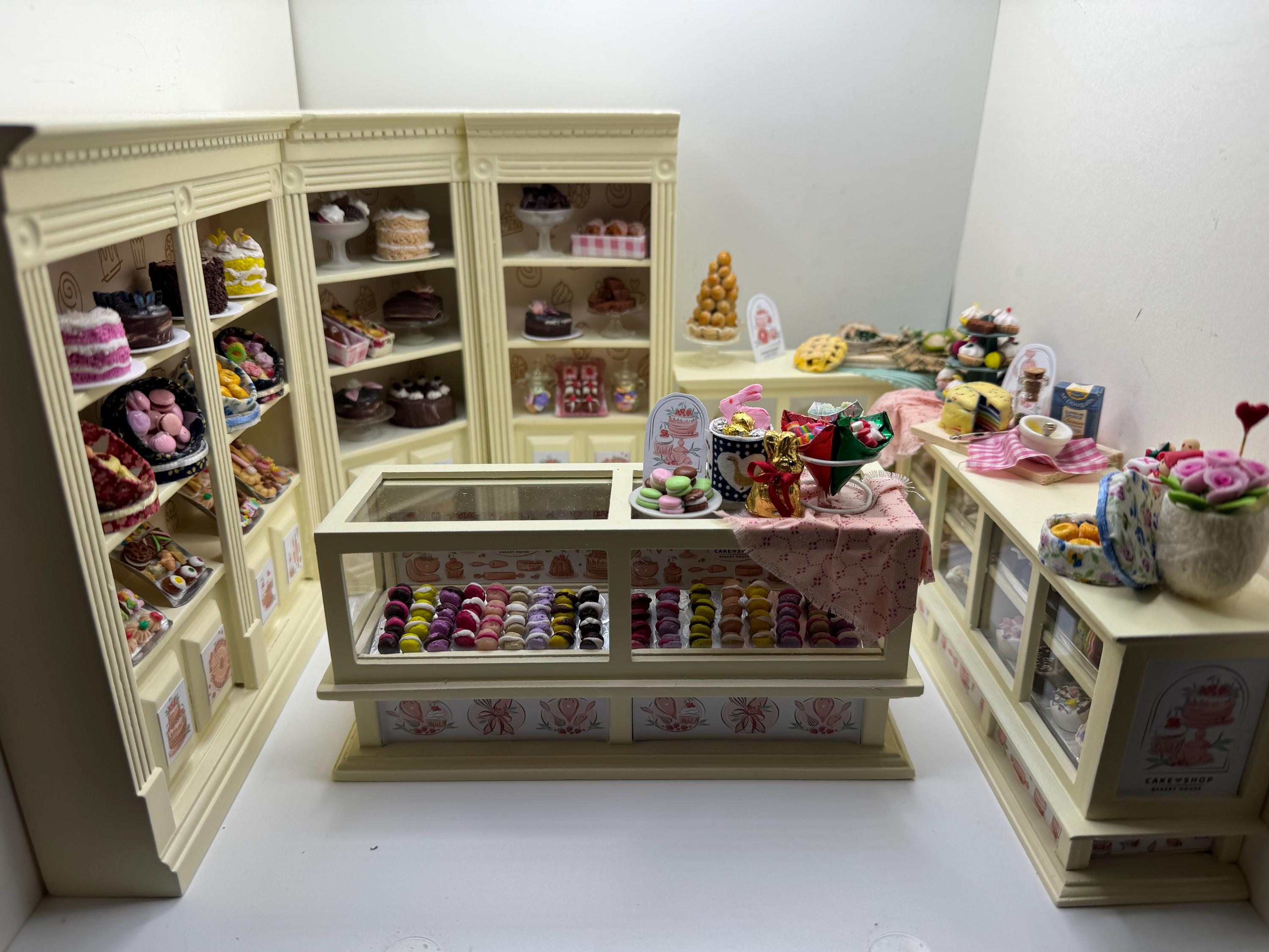 Dolls House Miniatures Patisserie Cake shop Shelves 6 options