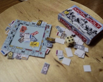 Dolls House Miniatures - Monopoly Game - Modern