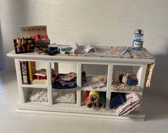 Dolls House Miniatures - 1/12th  -  Haberdashery / Sewing counter