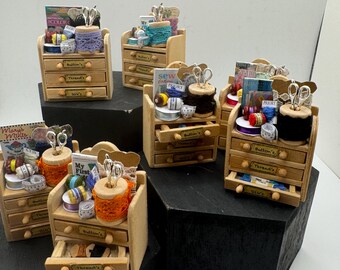 1/12th Haberdashery / sewing drawers x 1