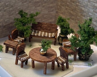 Dolls House Miniatures 1/144th / 1:144 / micro / dutch scale Garden Patio set