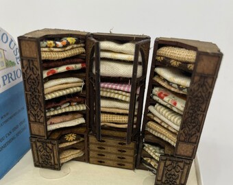 Dolls House Miniatures - Handmade 1/48th Haberdashery Shop shelves (1/4inch )