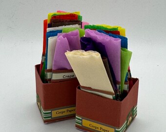 DOLLS HOUSE MINIATURES - Crepe paper Wrapping paper box x1