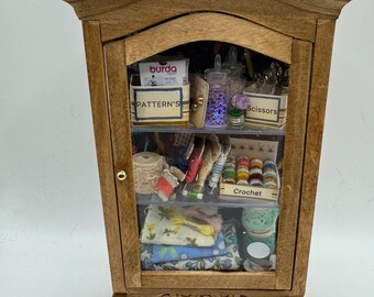 Dolls House Miniatures - 1/12th  - Haberdashery Sewing cabinet