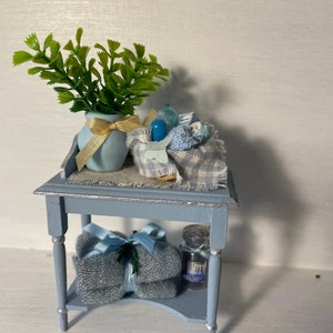 Dolls House Miniatures Washstand Blue image 1