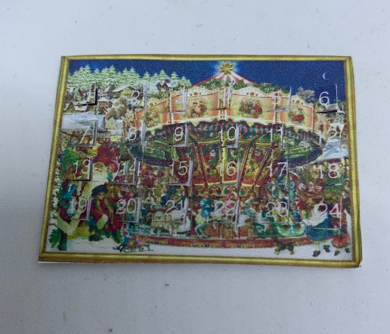 Dolls House Miniatures Advent Calendar Carousel Etsy Dolls House Miniatures Advent Calendar Carousel Etsy