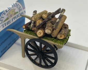 Dolls House Miniatures ( 1/48th - 1:48th - 1/4" - Quarter Inch Scale )   Log Cart