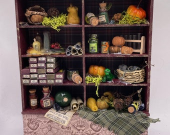 Dolls House Miniatures - 1/12th Spooky Shelves