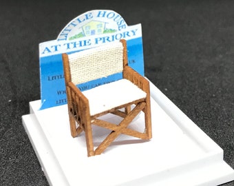 Dolls House Miniatures -  (1/48th,1/4inch, quarter scale) Directors Chair -