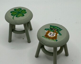 1/12th Irish themed / st Patrick’s day themed stool x 1