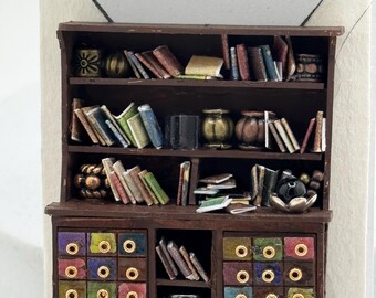 Dolls House 1/48th / 1:48 /Quarter Scale - Apothecary dresser / hutch