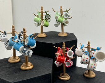 Dolls House Miniatures mug Rack x 1 various