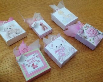 Dolls House Miniatures -  1/12th baby girl  Gift Bags