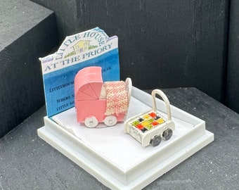 Dolls House  1/48th Toy Pram and Block Cart