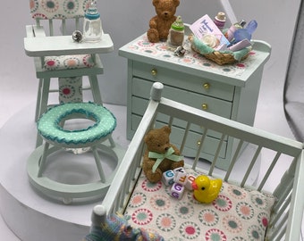 Dolls House Miniatures - 1/12th Baby Furniture (various pieces)   - Vera Collective