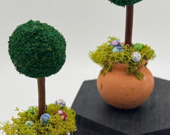Dolls House Miniatures - Easter topiary Planter x1