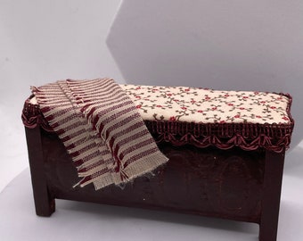 Dolls House Miniatures - 1/12th Blanket box  - Vera Collective