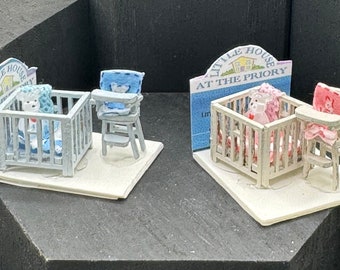 Dolls House  1/48th Playpen / Highchair Set x1
