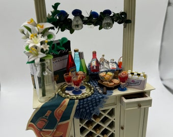Dolls House Miniatures - 1/12th Spritz / Drinks Cabinet / counter