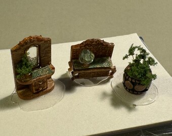 Dolls House Miniatures 1/144th  / 1:144 / Micro  / Dutch Scale Victorian Hall Room set